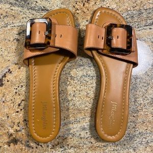 J.McLaughlin tan slides size 8.5
